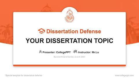 Banaras Hindu University Graduation Thesis Defense PPT Template