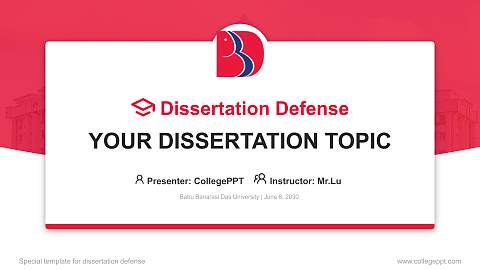 Babu Banarasi Das University Graduation Thesis Defense PPT Template