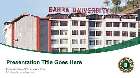 Bahra University Course/Courseware Creation PPT Template