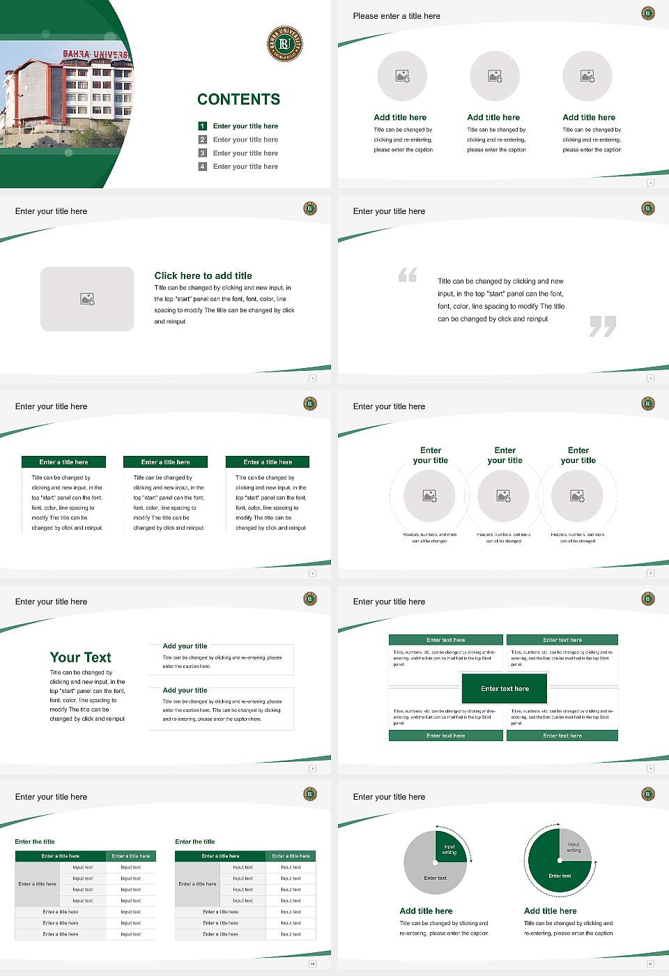 Bahra University Course/Courseware Creation PPT Template16:9 ratio PPT effect preview image2