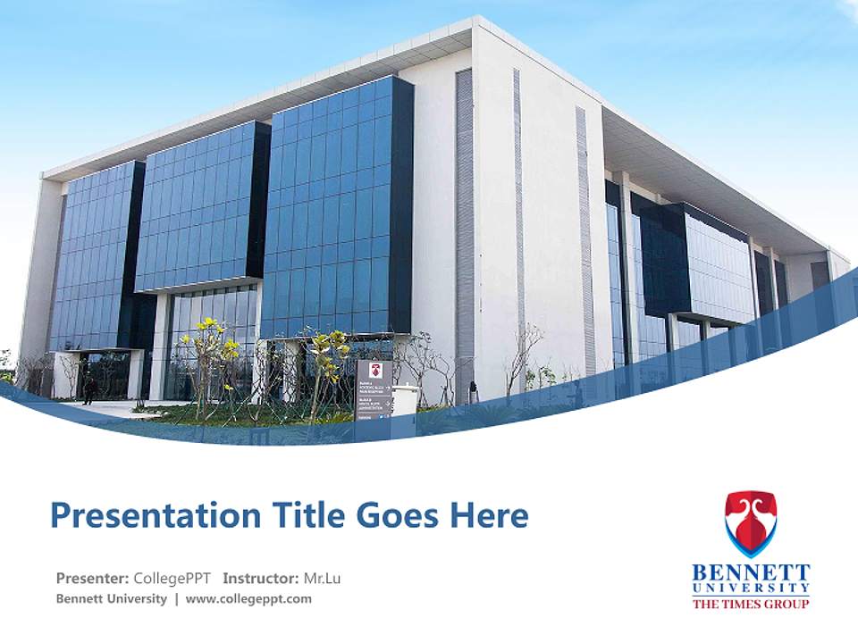 Bennett University Course/Courseware Creation PPT Template4:3 ratio PPT effect preview image5