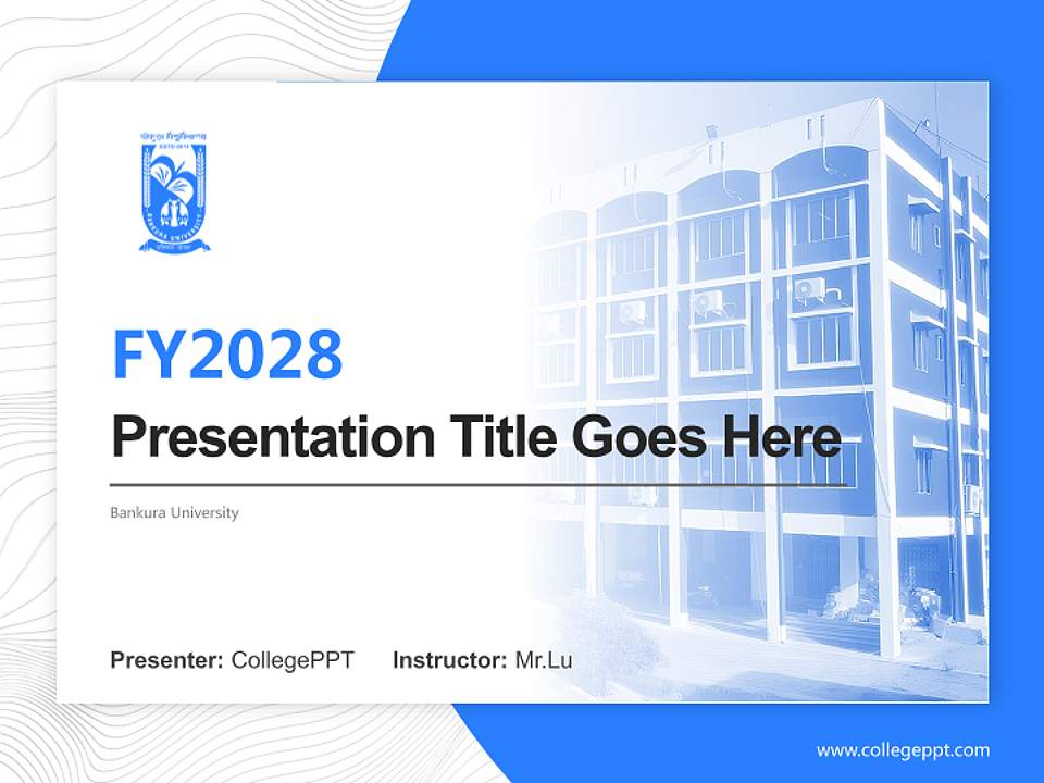 Bankura University Academic Presentation/Research Findings Report PPT Template4:3 ratio PPT effect preview image5