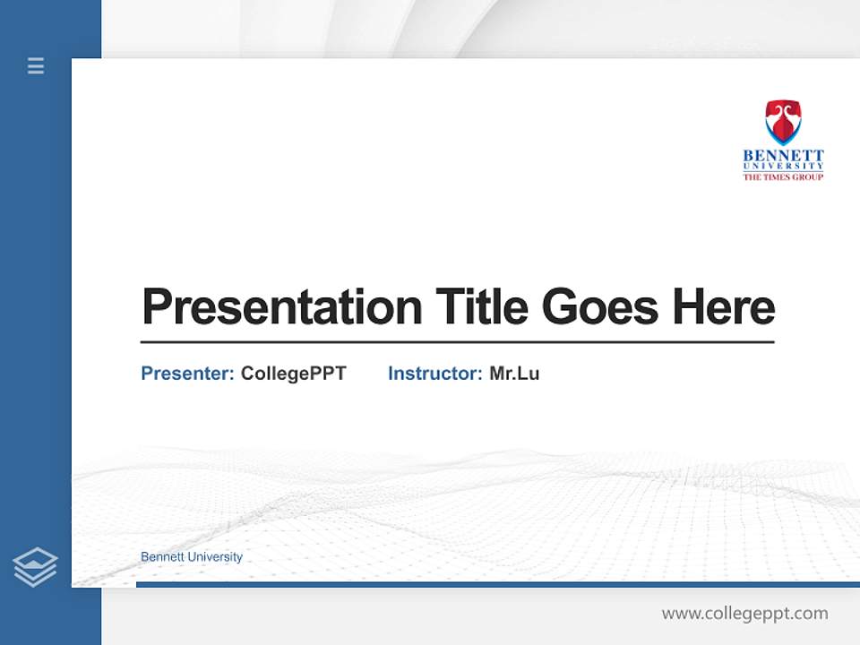 Bennett University Thesis Proposal/Graduation Defense PPT Template4:3 ratio PPT effect preview image5