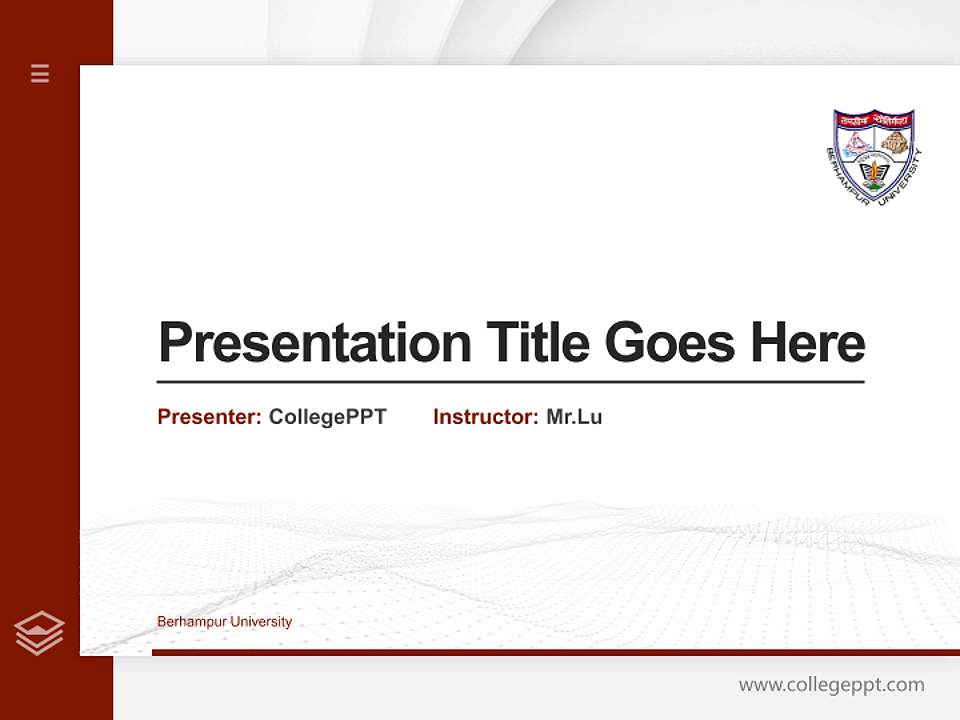 Berhampur University Thesis Proposal/Graduation Defense PPT Template4:3 ratio PPT effect preview image5