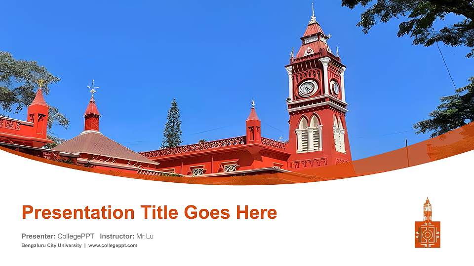 Bengaluru City University Course/Courseware Creation PPT Template16:9 ratio PPT effect preview image