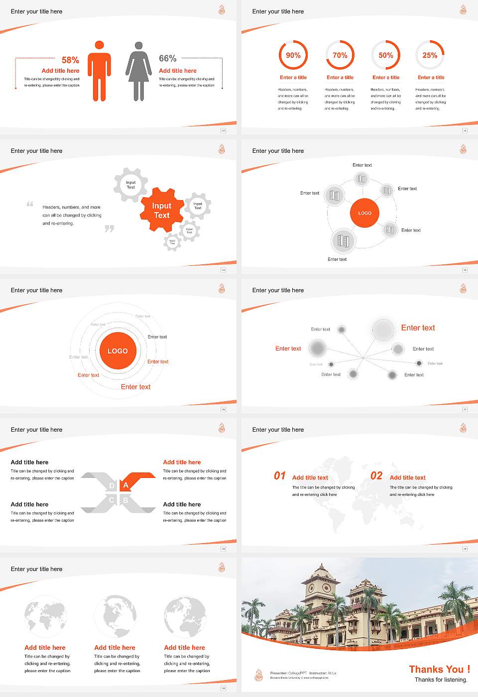 Banaras Hindu University Course/Courseware Creation PPT Template16:9 ratio PPT effect preview image4