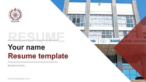 Bangalore University Resume PPT Template