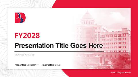 Babu Banarasi Das University Academic Presentation/Research Findings Report PPT Template