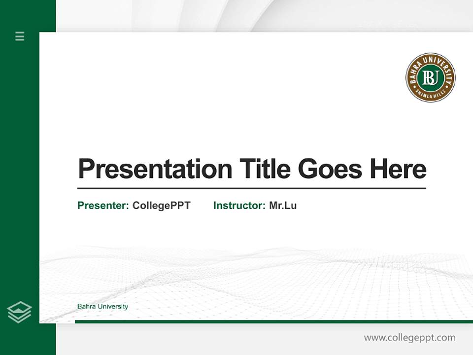 Bahra University Thesis Proposal/Graduation Defense PPT Template4:3 ratio PPT effect preview image5