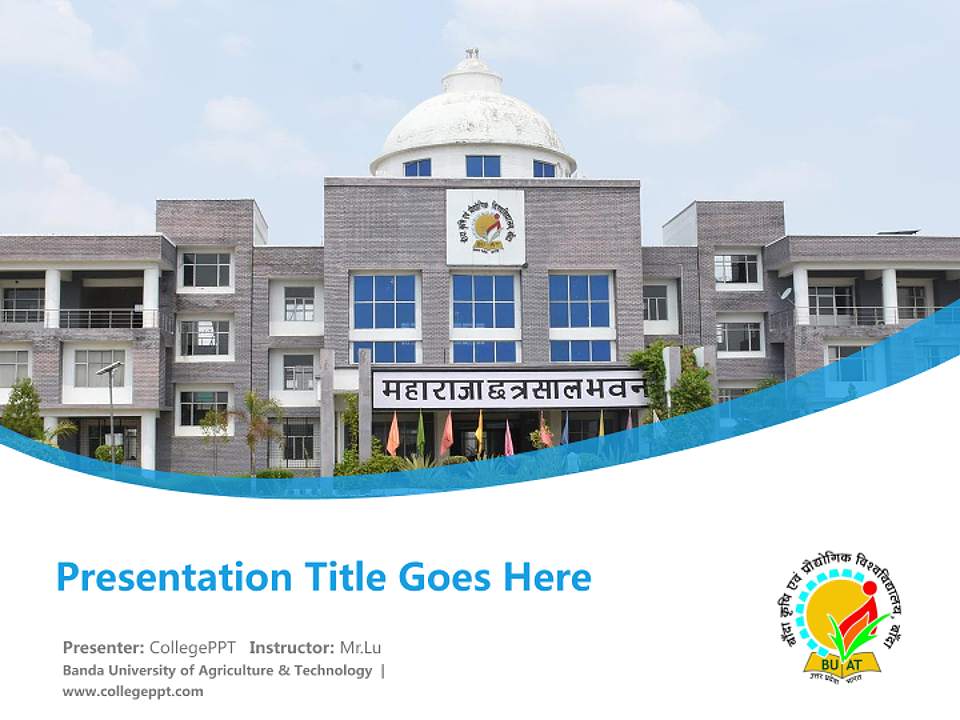 Banda University of Agriculture & Technology Course/Courseware Creation PPT Template4:3 ratio PPT effect preview image5