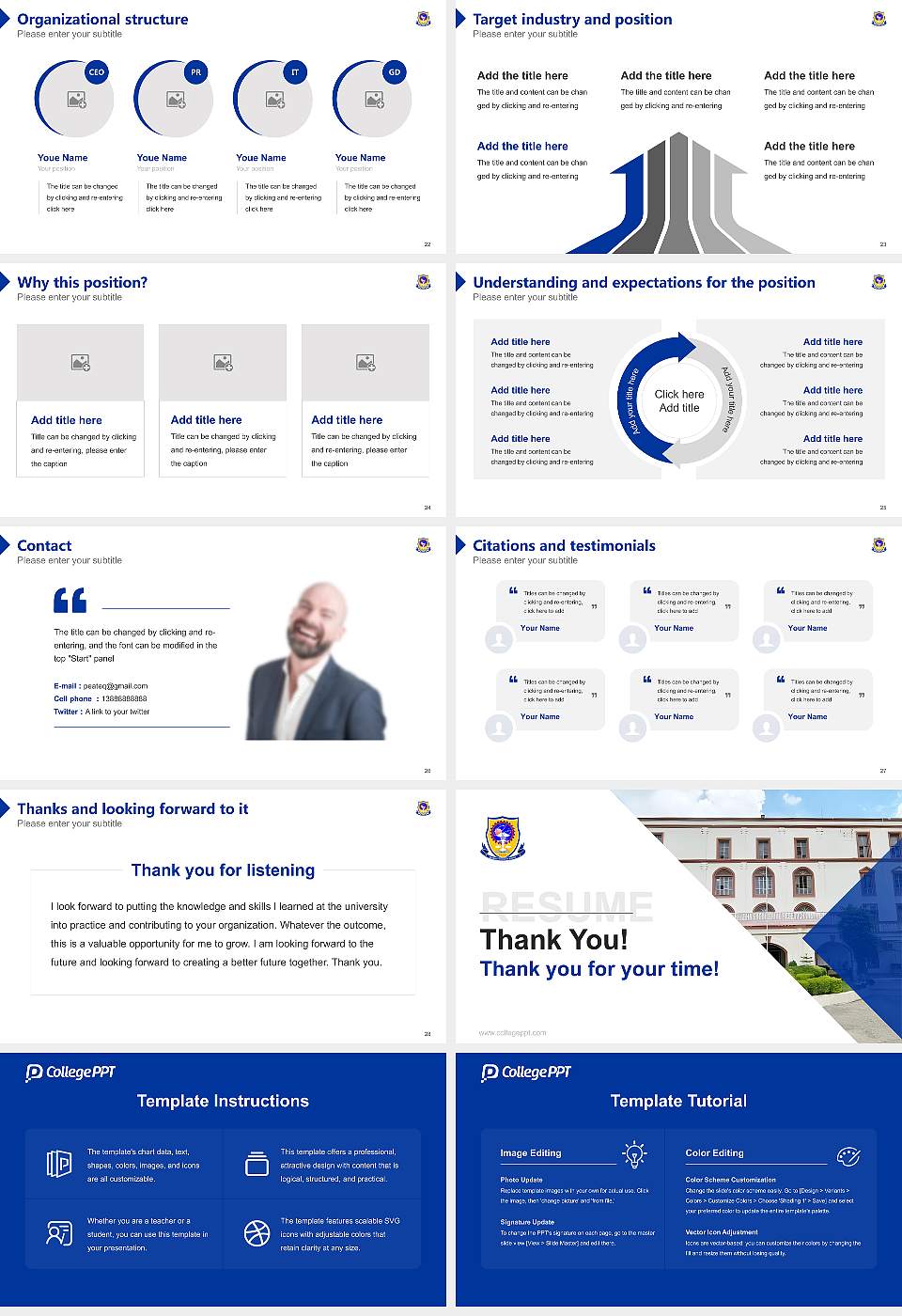 Bhabha University Resume PPT Template16:9 ratio PPT effect preview image4