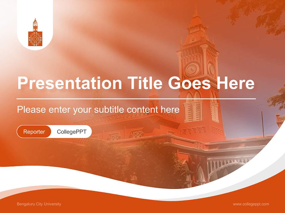 Bengaluru City University Lecture Sharing and Networking Event PPT Template4:3 ratio PPT effect preview image4