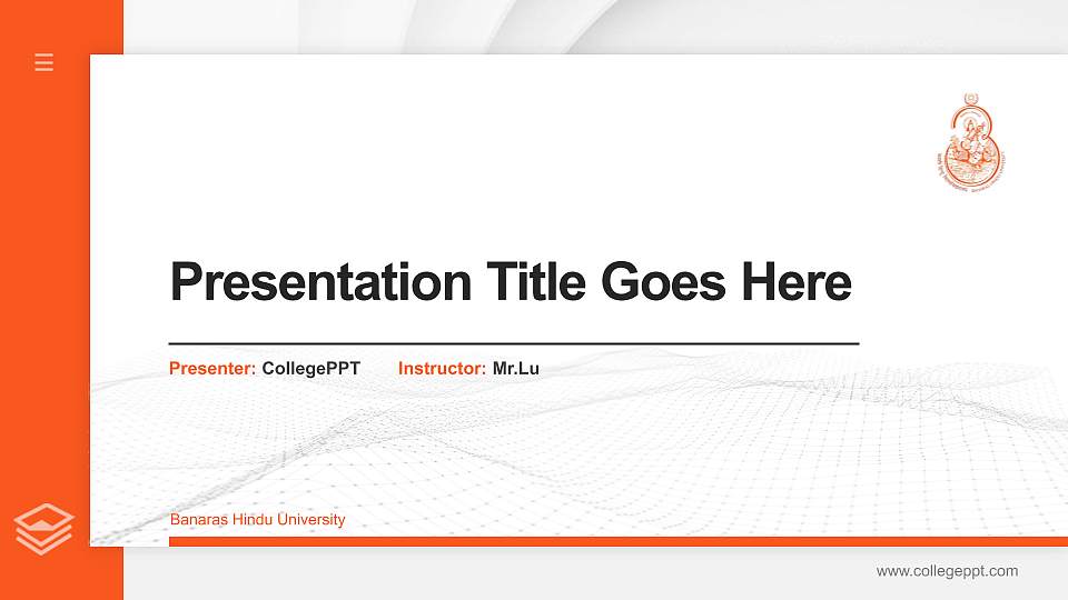Banaras Hindu University Thesis Proposal/Graduation Defense PPT Template16:9 ratio PPT effect preview image