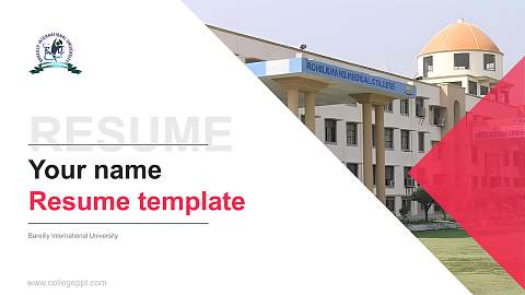 Bareilly International University Resume PPT Template