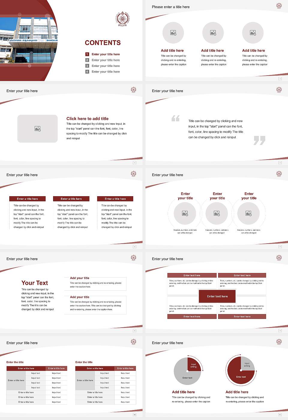 Bangalore University Course/Courseware Creation PPT Template16:9 ratio PPT effect preview image2