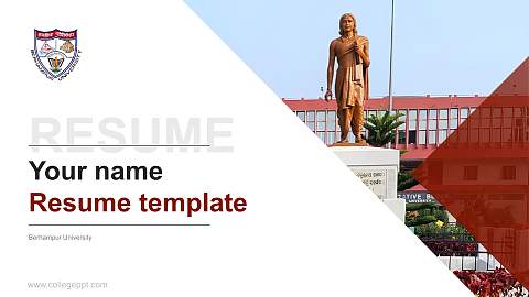 Berhampur University Resume PPT Template