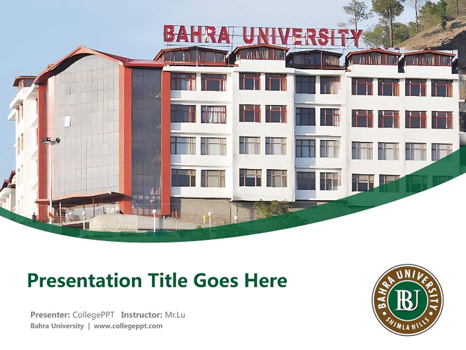 Bahra University Course/Courseware Creation PPT Template4:3 ratio PPT effect preview image5