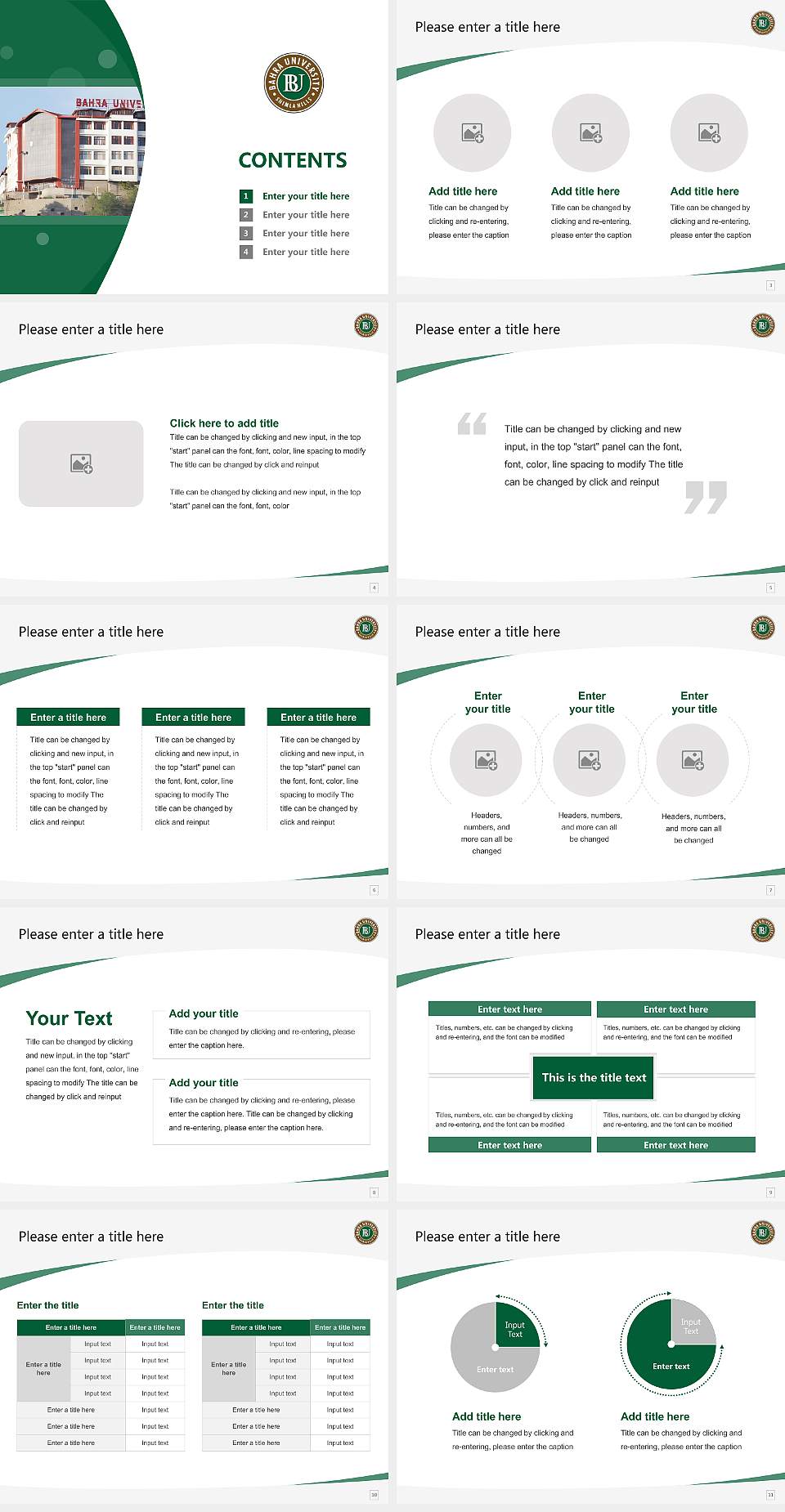 Bahra University Course/Courseware Creation PPT Template4:3 ratio PPT effect preview image2