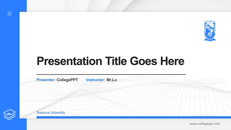 Bankura University Thesis Proposal/Graduation Defense PPT Template16:9 ratio PPT effect preview image
