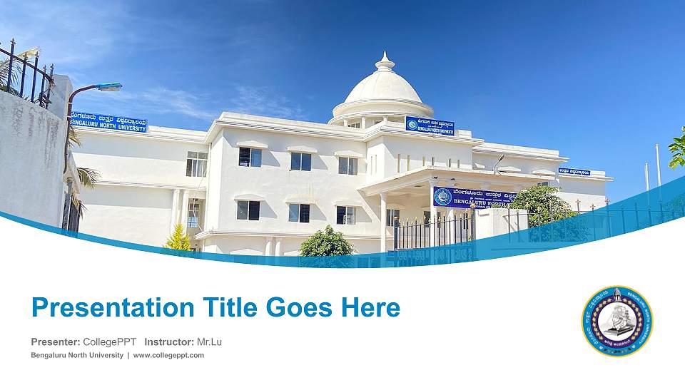 Bengaluru North University Course/Courseware Creation PPT Template16:9 ratio PPT effect preview image