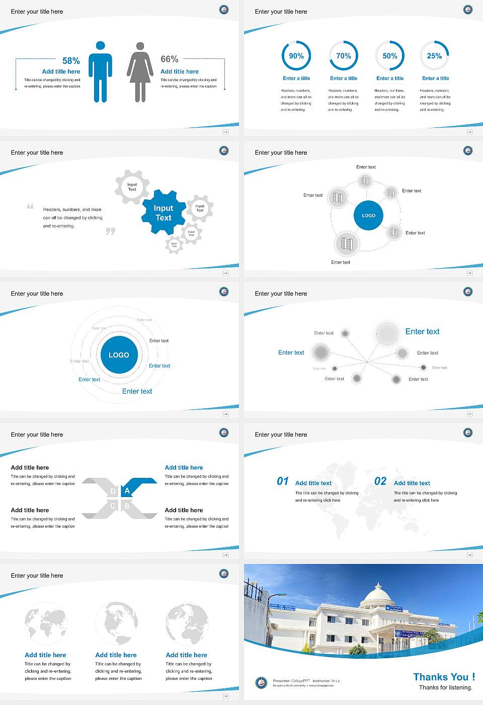 Bengaluru North University Course/Courseware Creation PPT Template16:9 ratio PPT effect preview image4