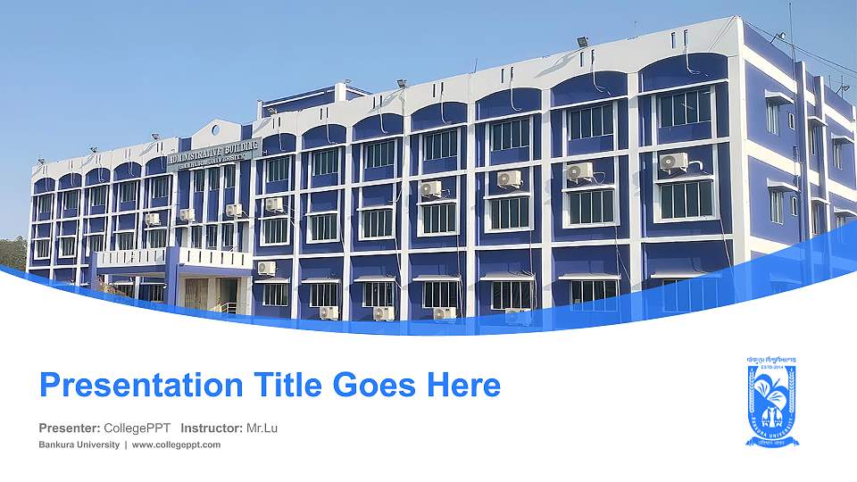 Bankura University Course/Courseware Creation PPT Template16:9 ratio PPT effect preview image