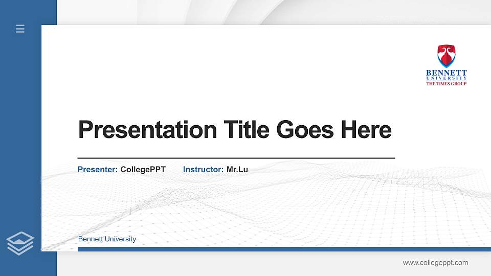 Bennett University Thesis Proposal/Graduation Defense PPT Template16:9 ratio PPT effect preview image