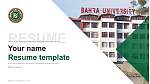 Bahra University CV PPT-sjabloon