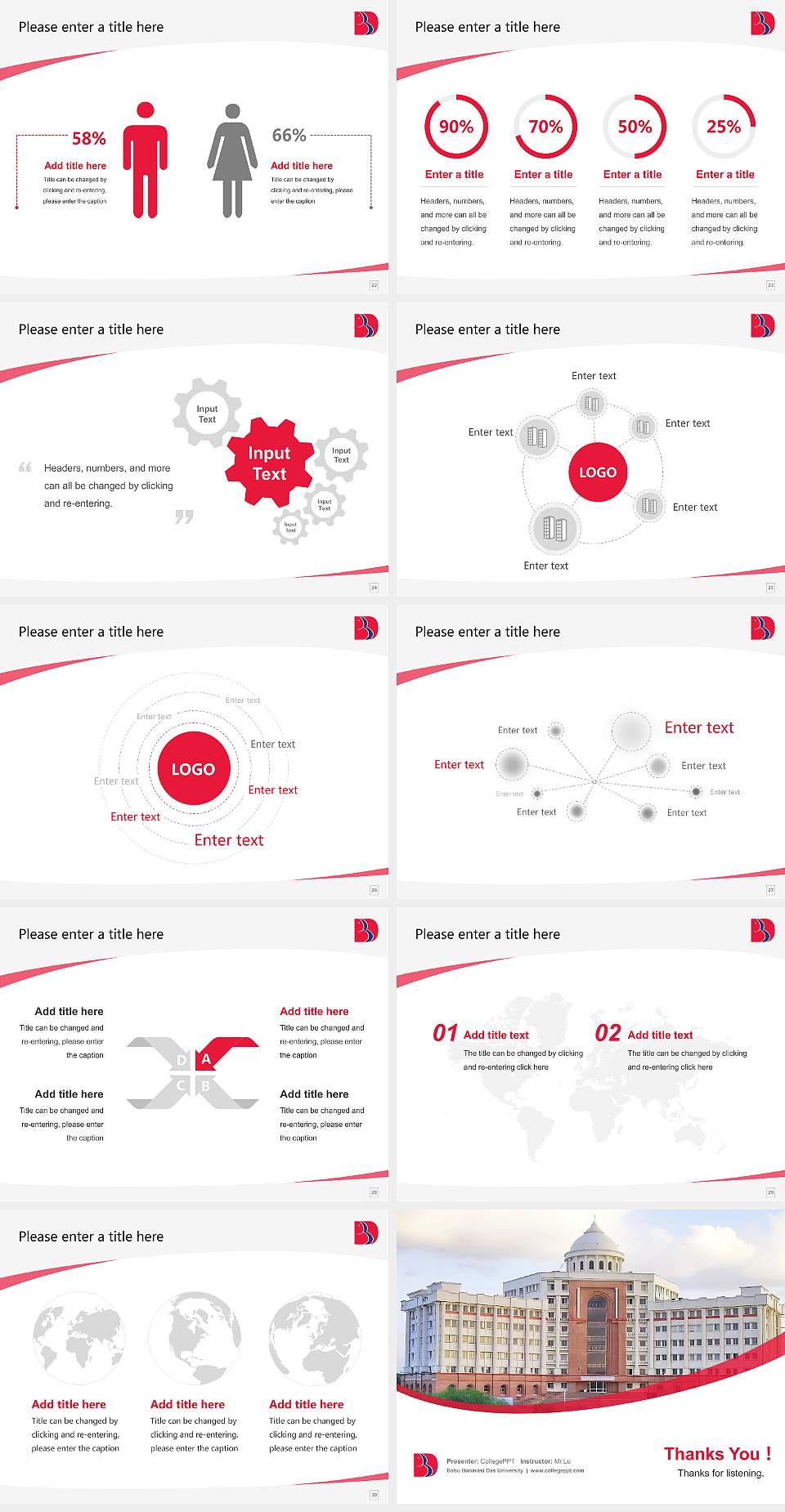 Babu Banarasi Das University Course/Courseware Creation PPT Template4:3 ratio PPT effect preview image4
