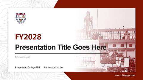 Berhampur University Academic Presentation/Research Findings Report PPT Template