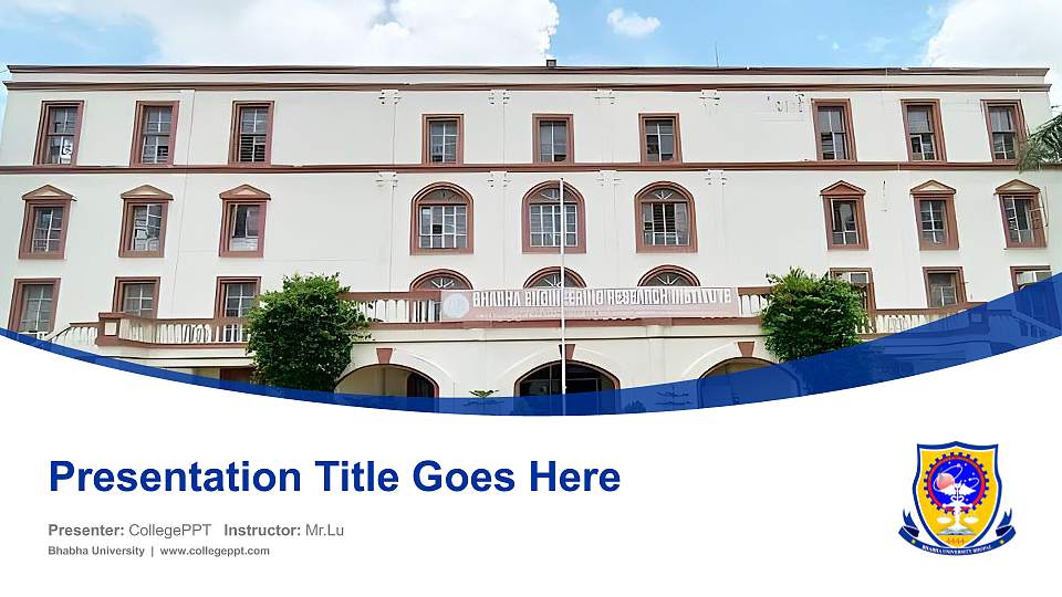 Bhabha University Course/Courseware Creation PPT Template16:9 ratio PPT effect preview image