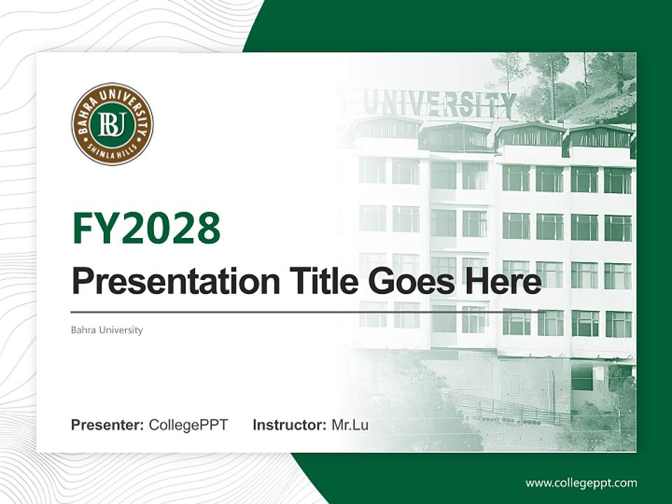 Bahra University Academic Presentation/Research Findings Report PPT Template4:3 ratio PPT effect preview image5