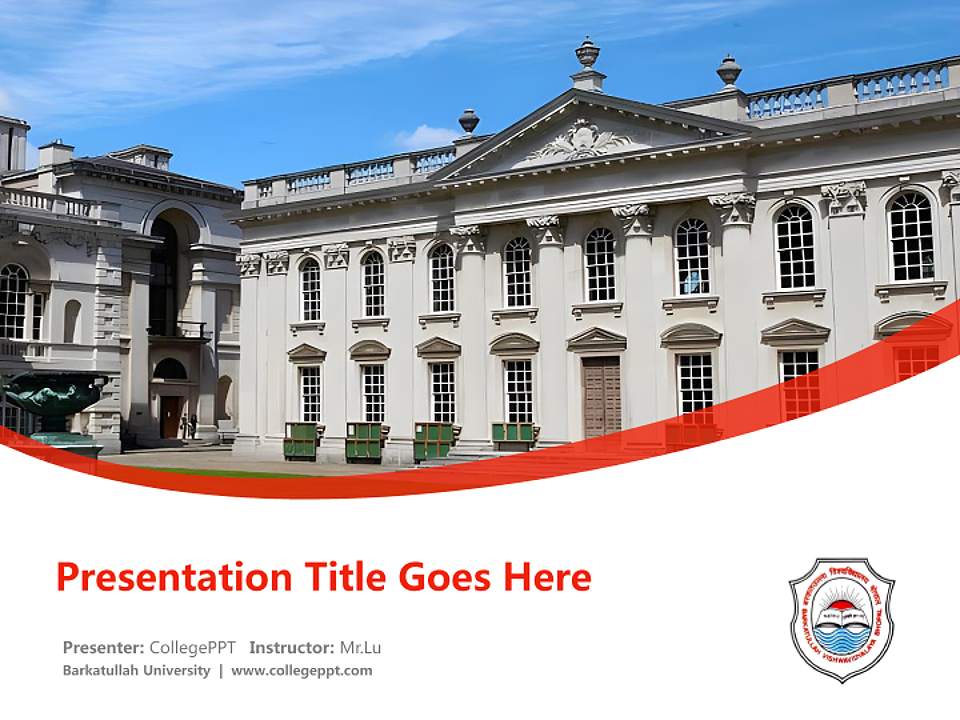 Barkatullah University Course/Courseware Creation PPT Template4:3 ratio PPT effect preview image5