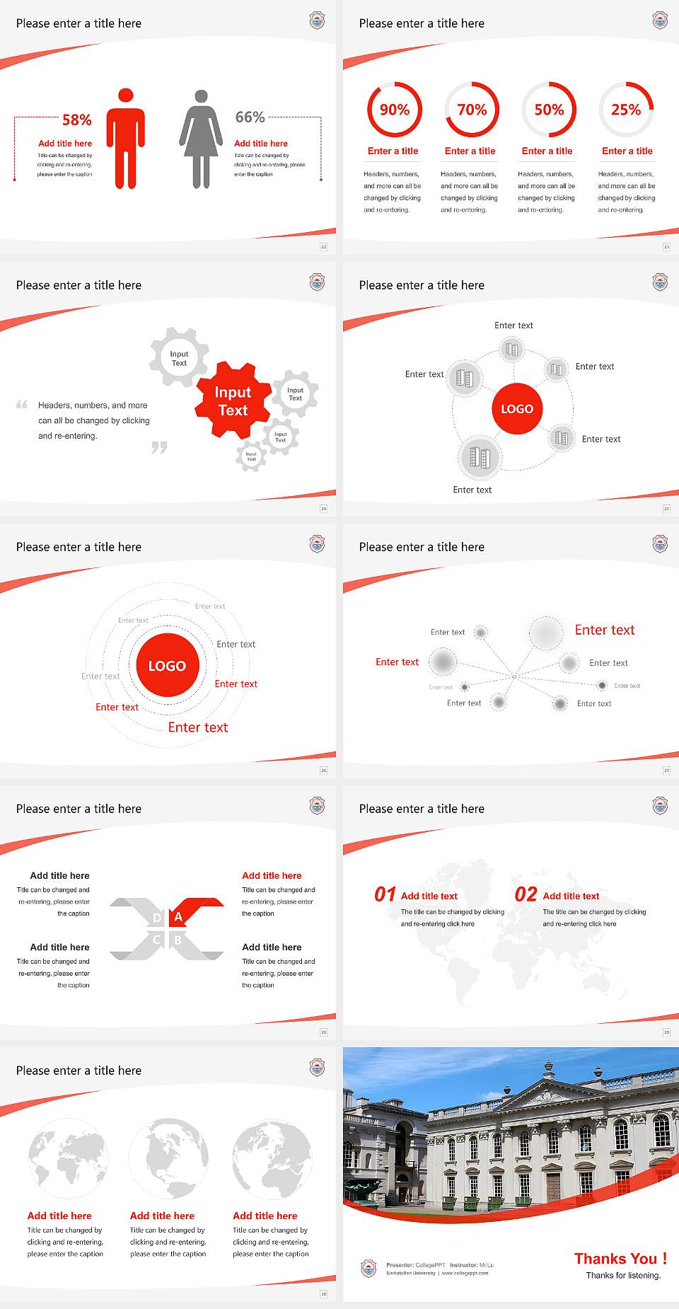 Barkatullah University Course/Courseware Creation PPT Template4:3 ratio PPT effect preview image4