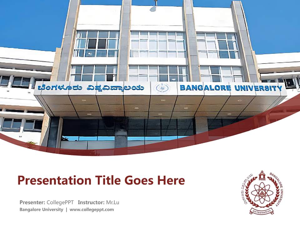 Bangalore University Course/Courseware Creation PPT Template4:3 ratio PPT effect preview image5