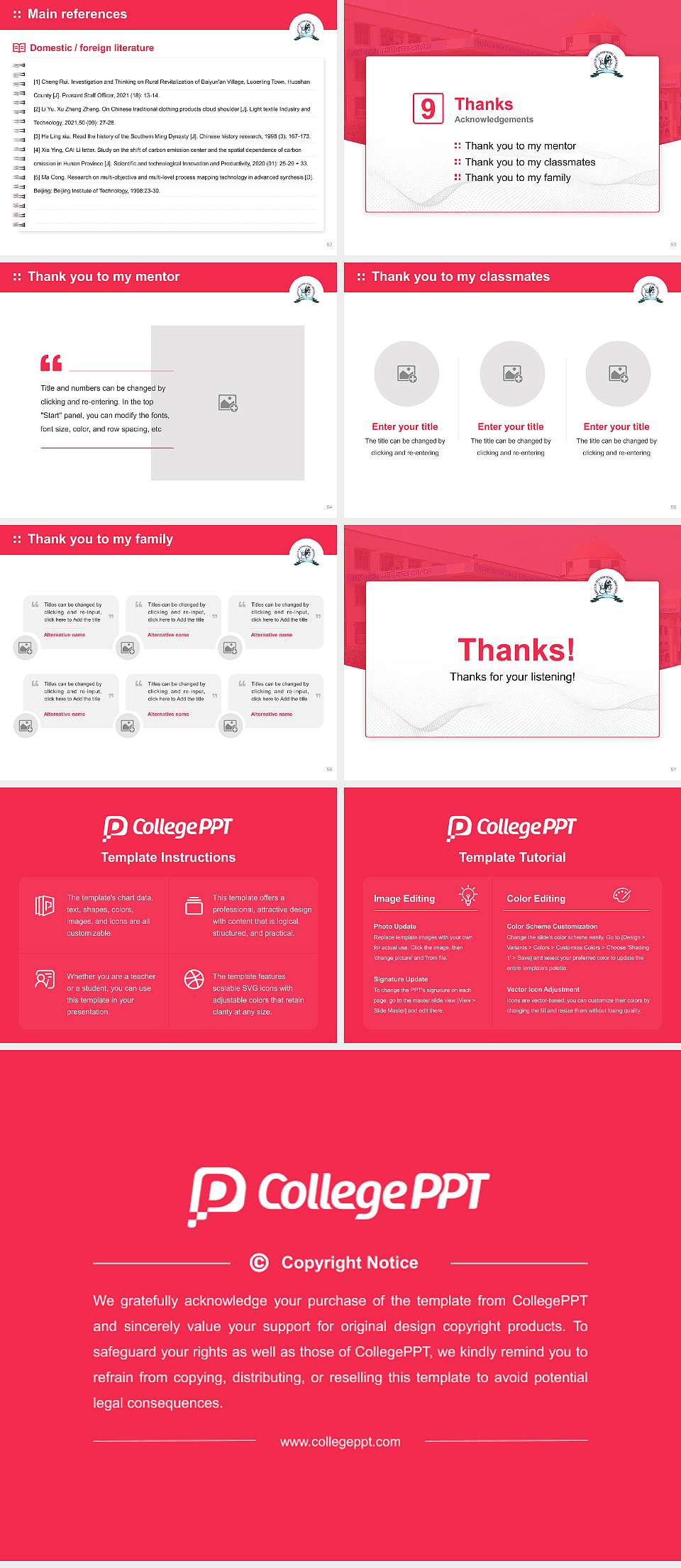 Bareilly International University Graduation Thesis Defense PPT Template4:3 ratio PPT effect preview image7