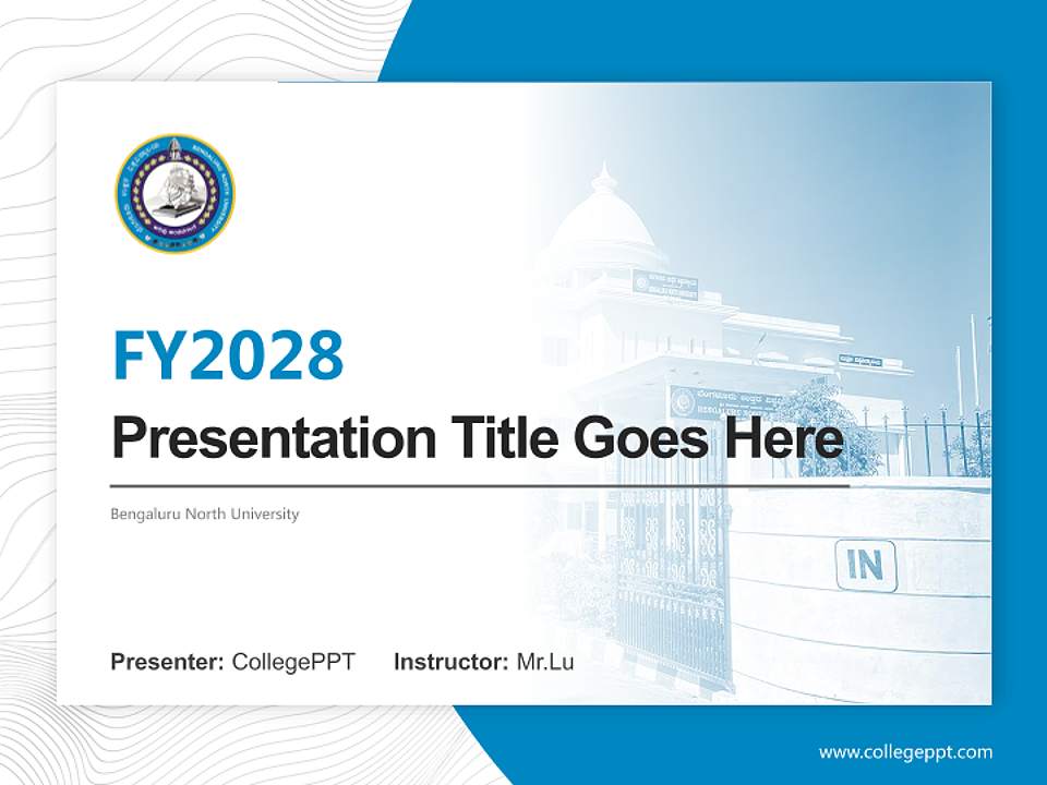 Bengaluru North University Academic Presentation/Research Findings Report PPT Template4:3 ratio PPT effect preview image5