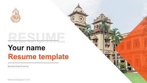 Banaras Hindu University Resume PPT Template