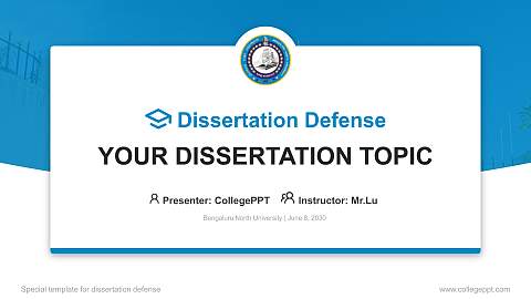 Bengaluru North University Graduation Thesis Defense PPT Template