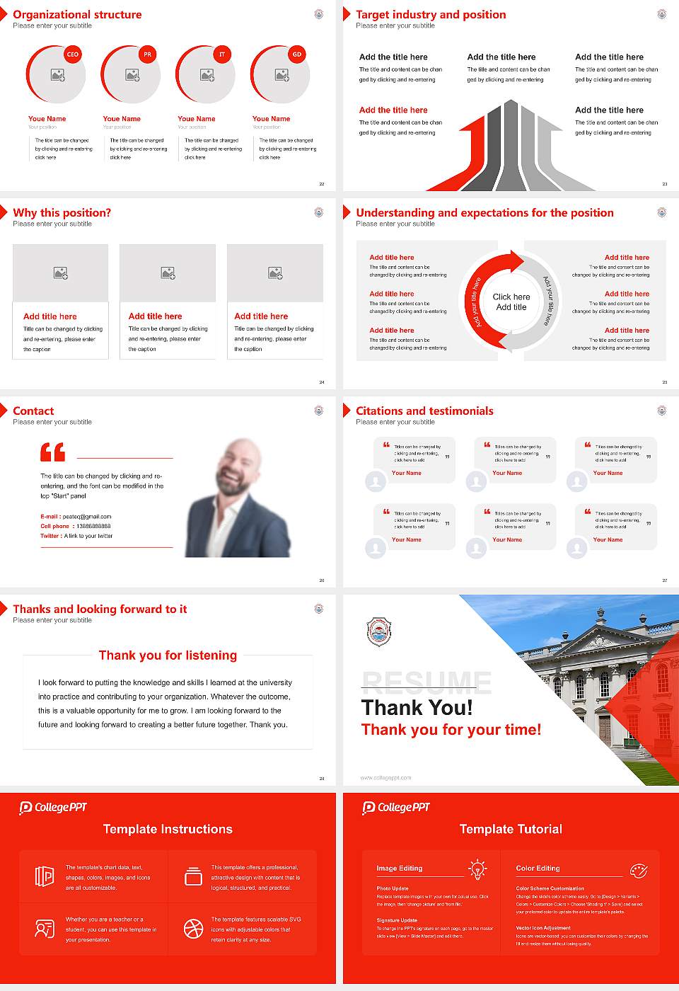 Barkatullah University Resume PPT Template16:9 ratio PPT effect preview image4