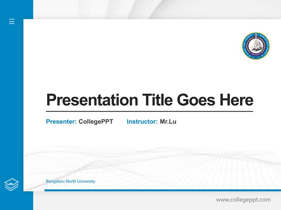 Bengaluru North University Thesis Proposal/Graduation Defense PPT Template4:3 ratio PPT effect preview image5