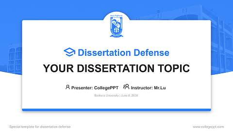 Bankura University Graduation Thesis Defense PPT Template