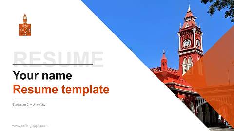 Bengaluru City University Resume PPT Template
