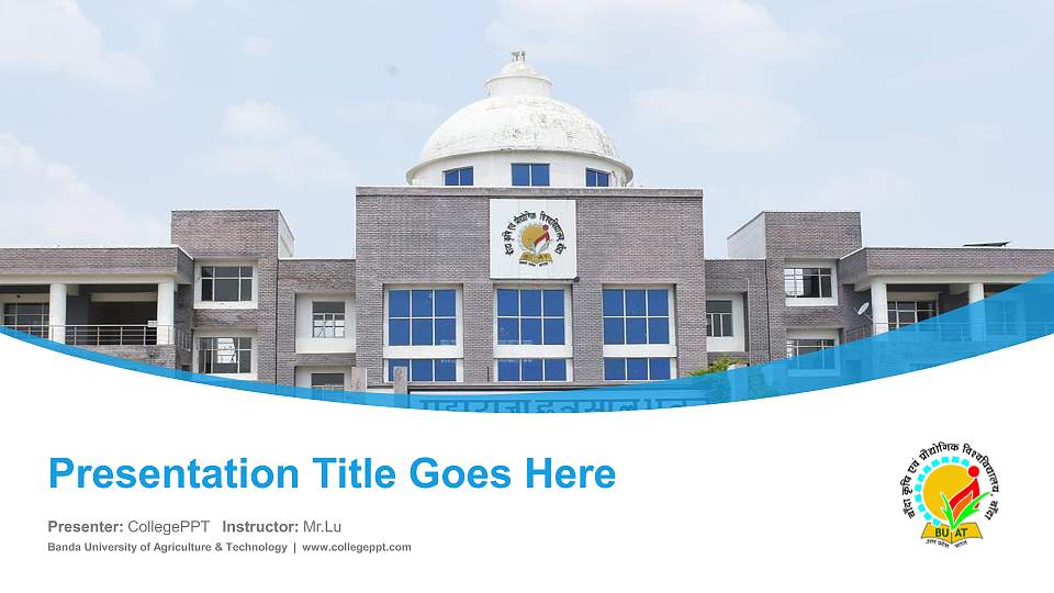 Banda University of Agriculture & Technology Course/Courseware Creation PPT Template16:9 ratio PPT effect preview image