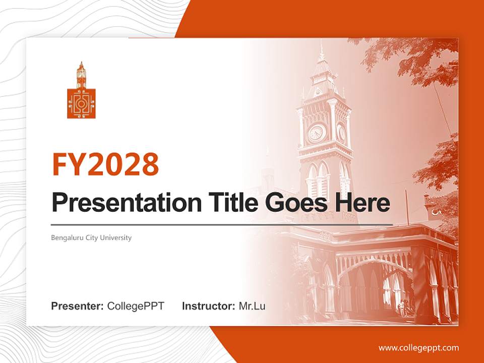 Bengaluru City University Academic Presentation/Research Findings Report PPT Template4:3 ratio PPT effect preview image5