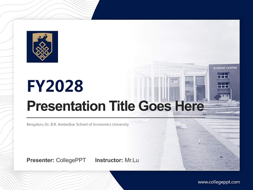Bengaluru Dr. B.R. Ambedkar School of Economics University Academic Presentation/Research Findings Report PPT Template4:3 ratio PPT effect preview image5