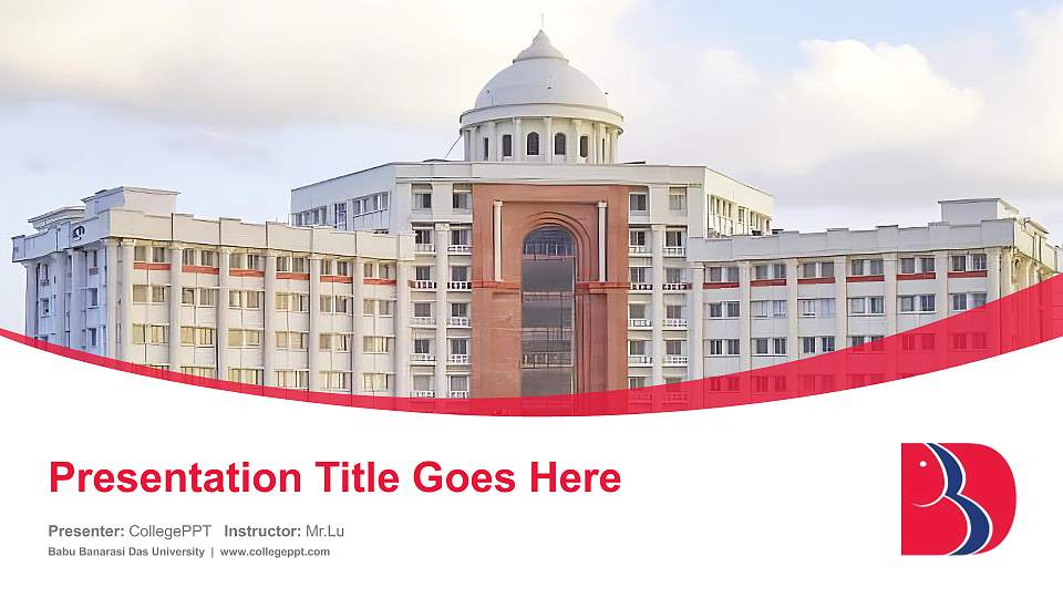 Babu Banarasi Das University Course/Courseware Creation PPT Template16:9 ratio PPT effect preview image