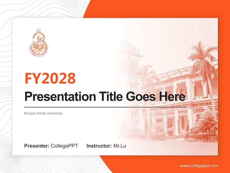 Banaras Hindu University Academic Presentation/Research Findings Report PPT Template4:3 ratio PPT effect preview image5