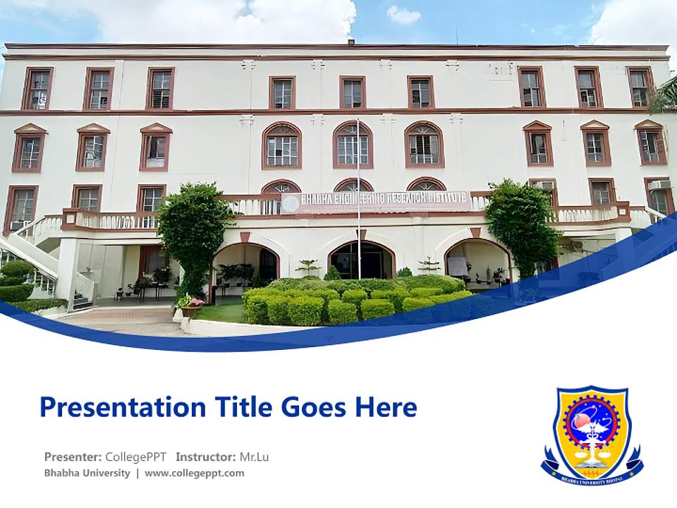 Bhabha University Course/Courseware Creation PPT Template4:3 ratio PPT effect preview image5