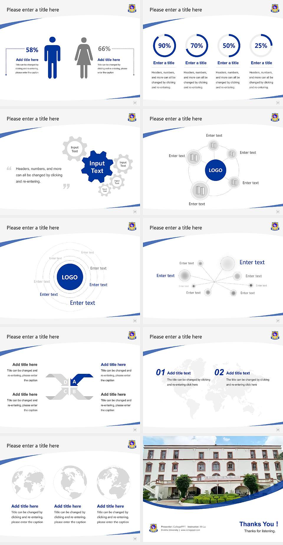 Bhabha University Course/Courseware Creation PPT Template4:3 ratio PPT effect preview image4